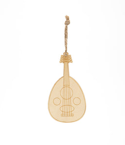 Oud Arabian guitar wooden decorative token