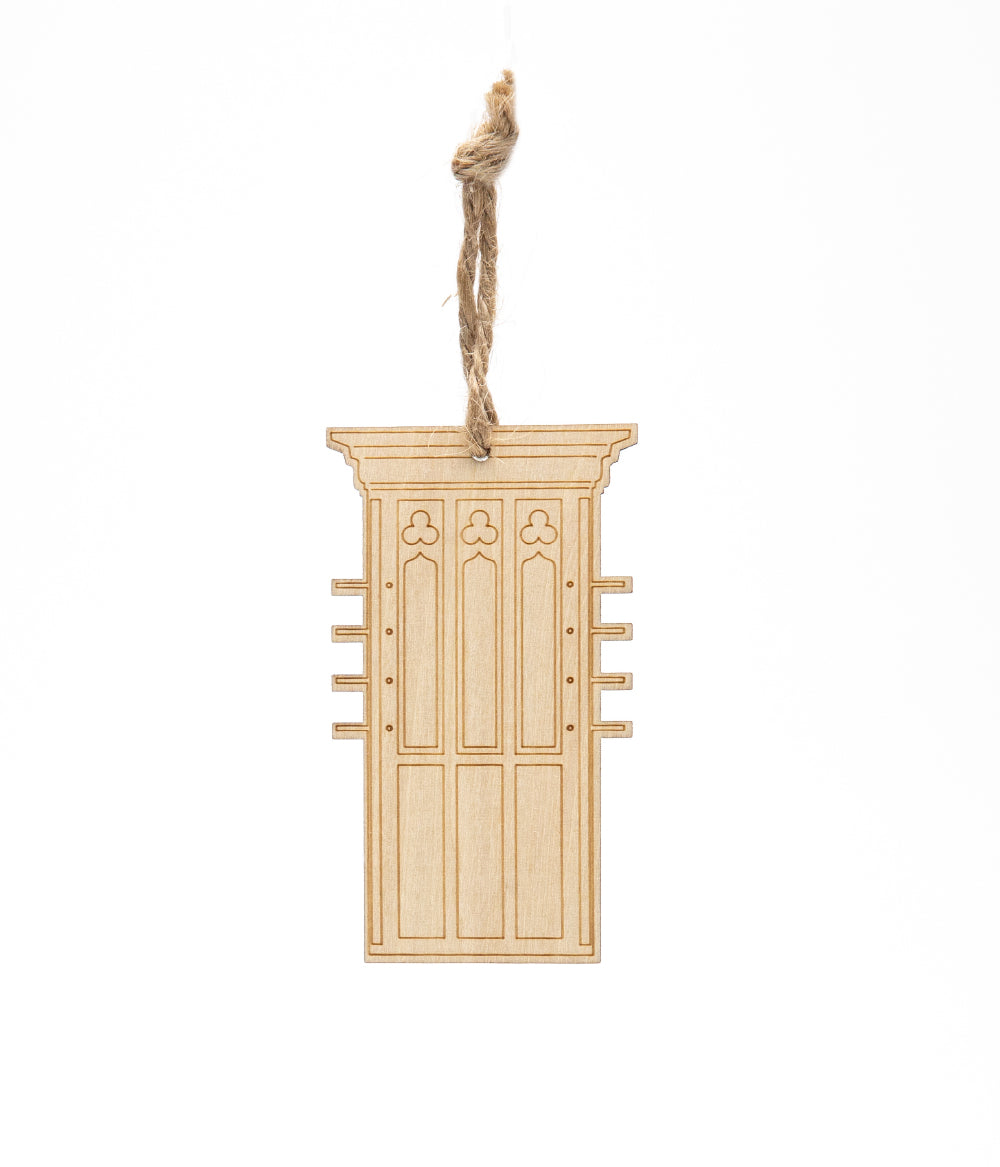 Barjeel traditional Arabic wind tower wooden decorative token